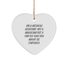 Medical Assistant Gifts from Friends, Heart Ornament, Funny Quote, Christmas Unique - Image 1
