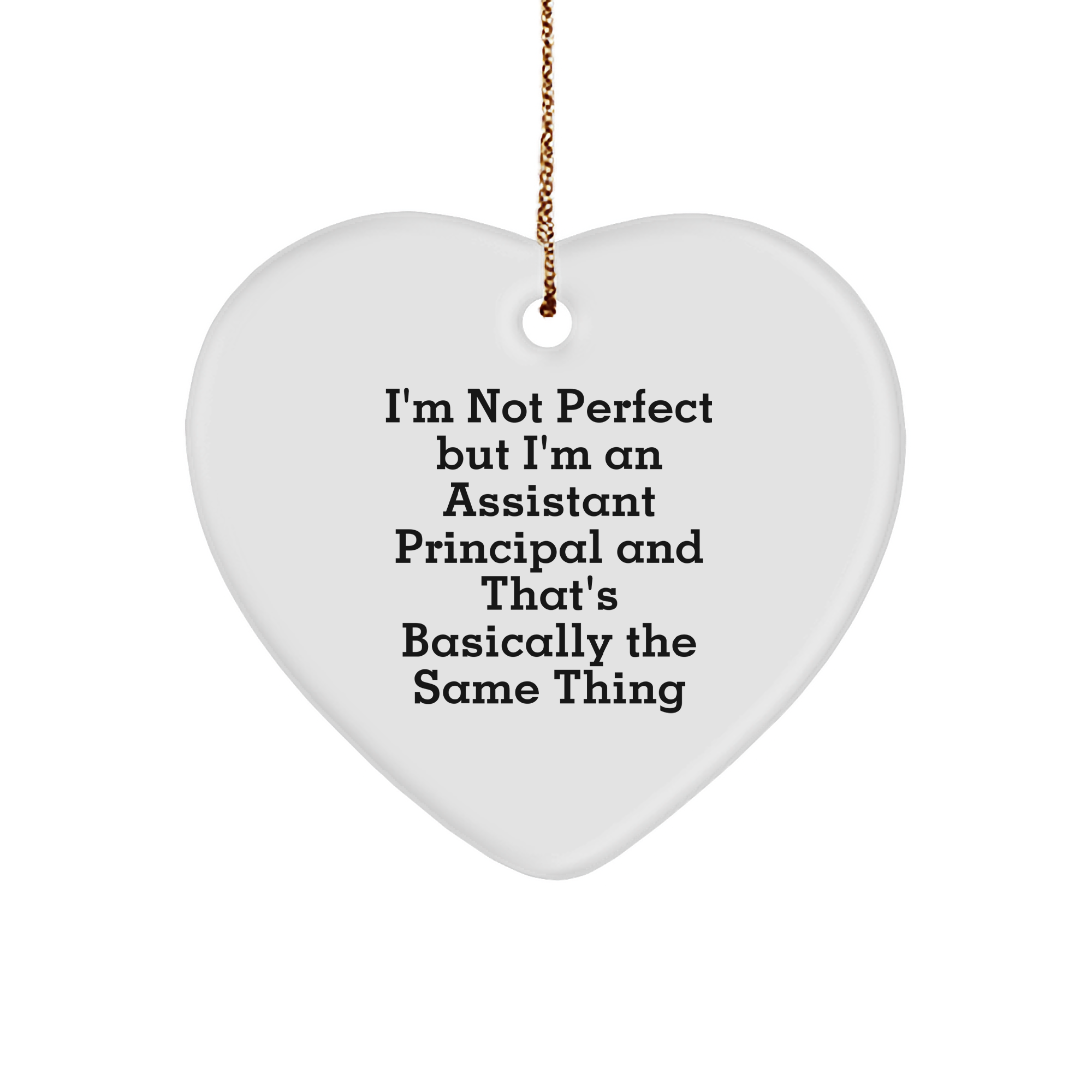 Funny Assistant Principal Heart Ornament Gifts from Men to Assistant Principals, Perfect for Christmas Unique Gifts - Image 1