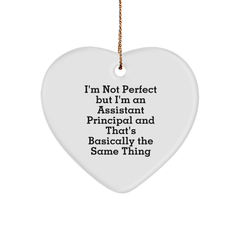 Funny Assistant Principal Heart Ornament Gifts from Men to Assistant Principals, Perfect for Christmas Unique Gifts - Image 1