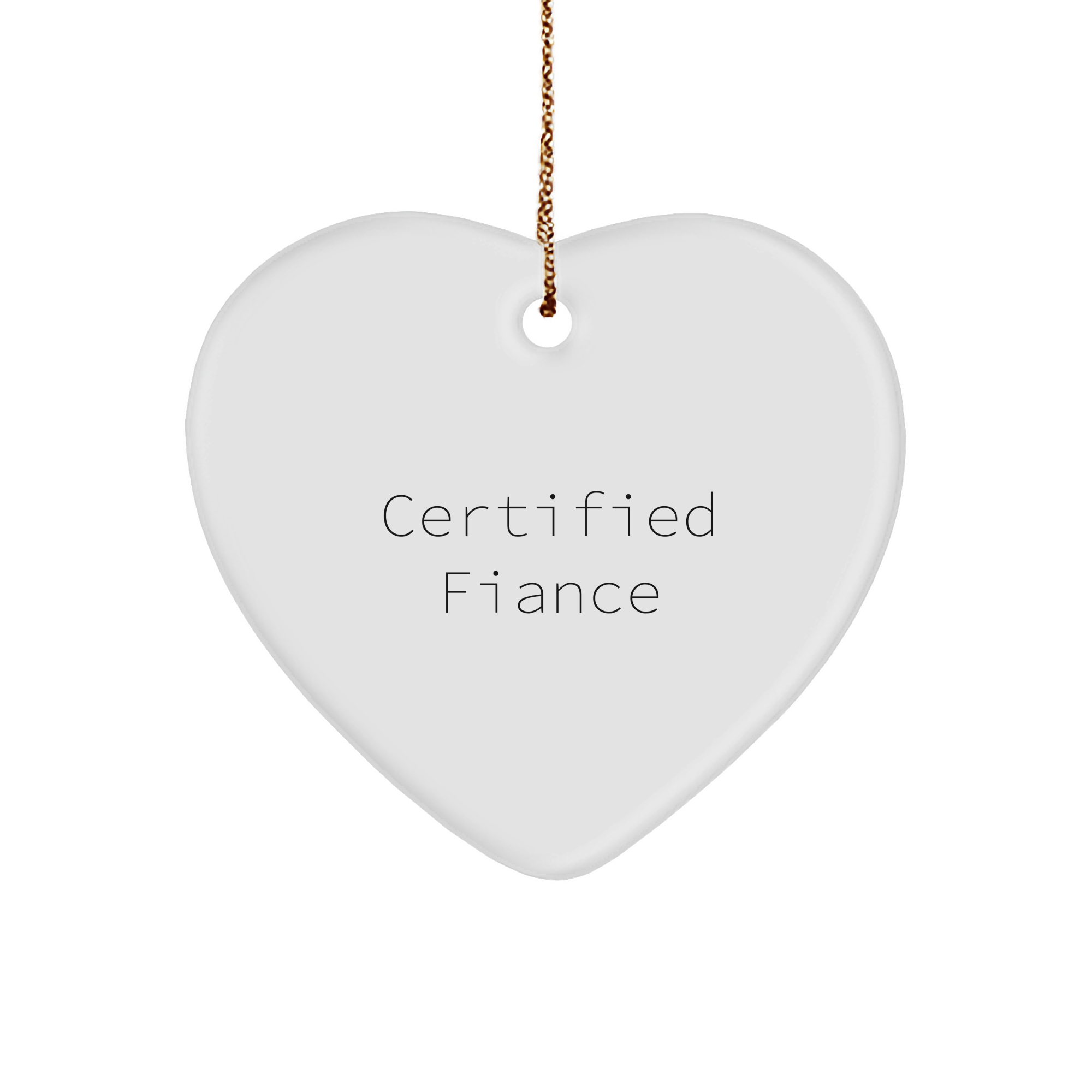 Funny Fiance Gifts from Men to Heart Ornament Lover for Christmas Unique Gifts - Image 1