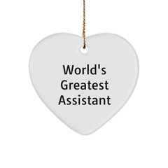 World's Greatest Assistant Heart Ornament, A Gift from Friends for Assistant, Perfect for Christmas - Image 1