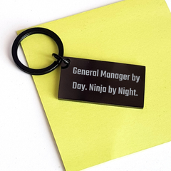 General Manager Keychain, Ninja By Night, Gifts for Men, Funny Quote, Father's Day Unique Gifts from Family - Image 3