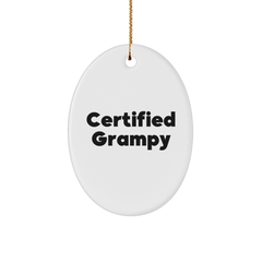 Funny Grampy Oval Ornament Gifts from Family for Grampy Christmas Unique Gifts - Image 1