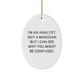 Funny Analyst Gifts for Christmas - I'm An Analyst Oval Ornament for Men, Women, or Coworkers from Friends and Family - Image 1