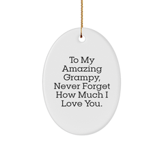 To My Amazing Grampy Gifts from Family - Oval Ornament for Grampy, Grampy Gifts for Men, Unique Christmas Unique Gifts from Men to Grampy - Image 1