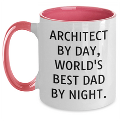 Architect Humor Funny Two Tone Coffee Mug, Gifts from Men for Architect, Father's Day Unique Gifts - Main