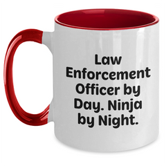 Law Enforcement Officer Gifts Funny Mugs Two Tone Coffee Mug for Graduation from Friends - Main
