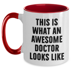 Funny Doctor Gifts from Men for Awesome Doctor on Father's Day - Two Tone Coffee Mug - Main