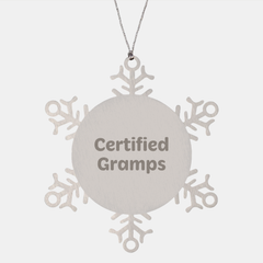 Funny Gramps Snowflake Ornament Gifts, Gifts from Men to Gramps, for Gramps, Christmas Unique Gifts - Image 1