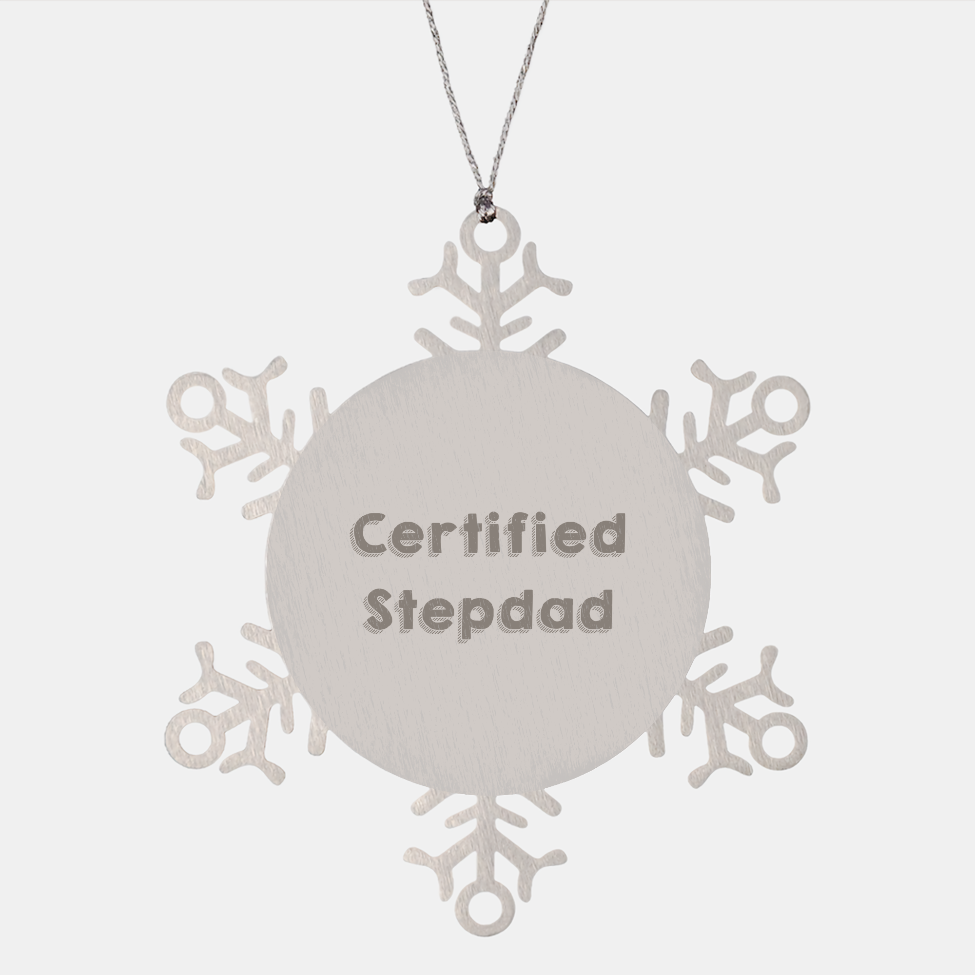 Funny Stepdad Snowflake Ornament Gifts from Men to Stepdad, Certified Stepdad Humor, Christmas Unique Gifts - Image 1