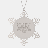 British Semi-Longhair Cat Snowflake Ornament Gifts from Mom - I Just Want To Be A Stay At Home Mom, Christmas Unique Gifts for British Semi-Longhair Cat Lovers - Image 1