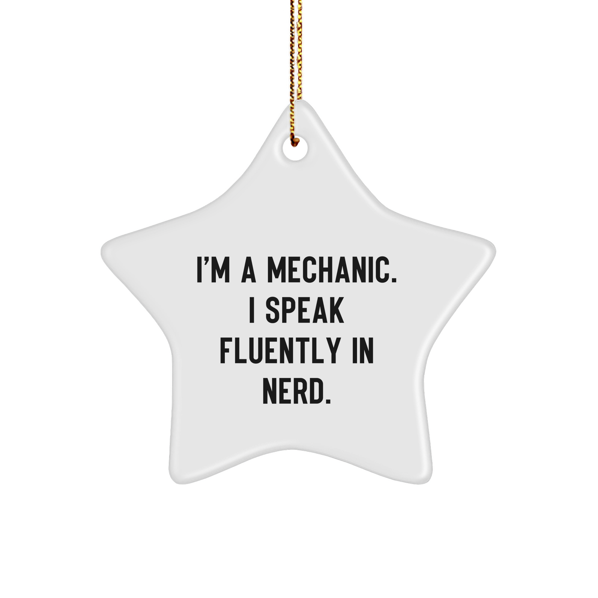 Mechanic Gifts, Funny Star Ornament for Mechanic, Gifts from Men to Mechanic for Christmas - Image 1