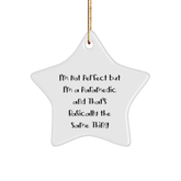 Rescue Worker Humor Star Ornament, Funny Gifts from Men to Rescue Worker Friends, 3.25" Tall Star Shaped MDF with High-Gloss Finish, Perfect Christmas Unique Gifts for Rescue Worker Women - Image 1