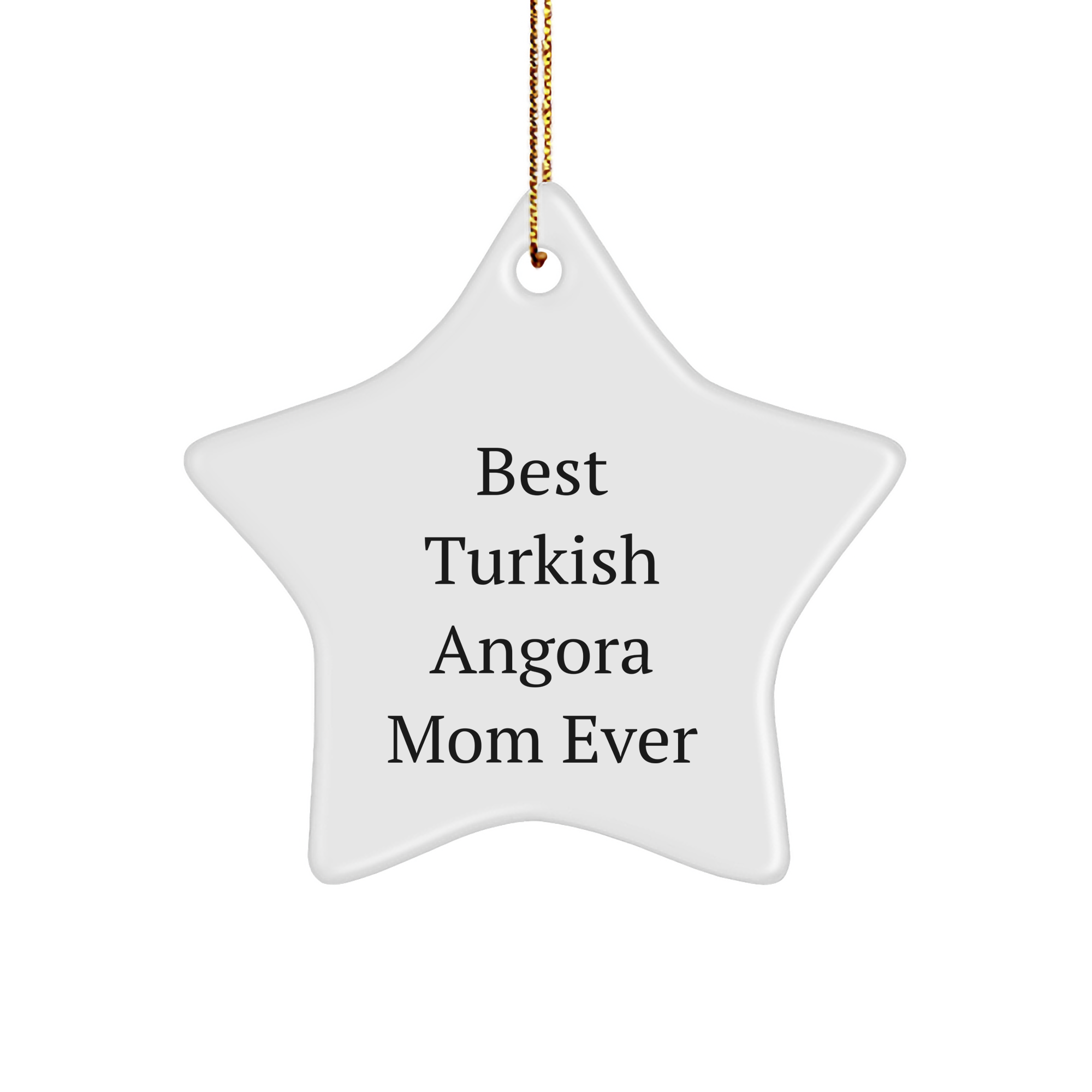 Turkish Angora Cat Mom Gifts from Family - Star Ornament for Christmas Unique Gifts - Image 1