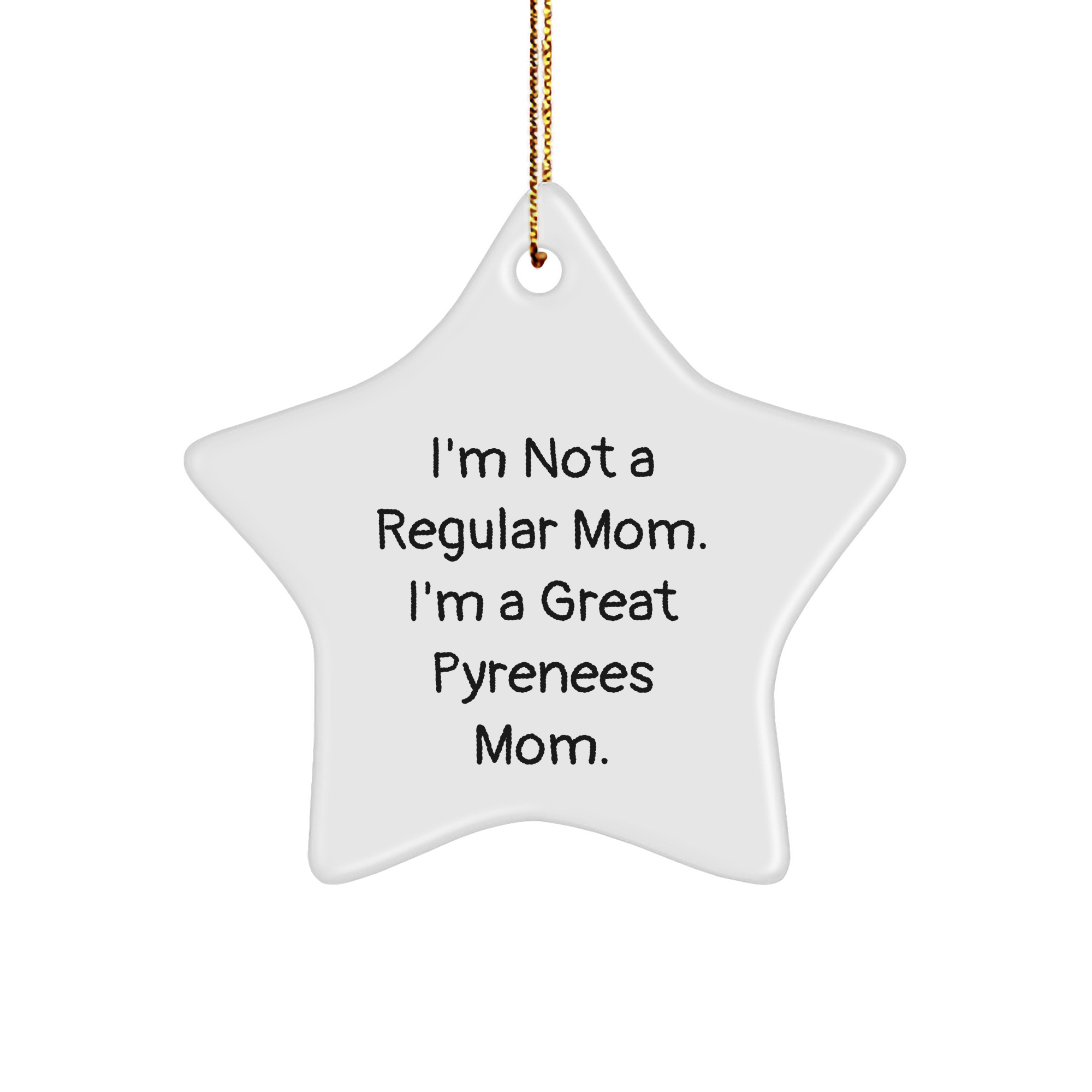 Funny Great Pyrenees Dog Mom Gifts for Christmas, Star Ornament from Friends and Family - Image 1