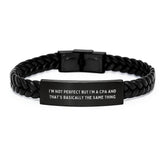 CPA Gift Ideas Funny Quote Interlaced Leather Bracelet for Men Women Friends Christmas - Image 1