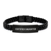 Daughter's Special Day Funny Interlaced Leather Bracelet Gifts from Family for Birthday - Image 1