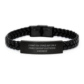 Electrical Engineer Funny Quote Interlaced Leather Bracelet, Gifts from Men to Electrical Engineer Friends, Unique Graduation Gifts, Gifts for Electrical Engineer Men - Image 1