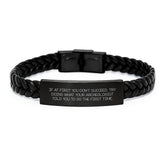 Archeologist Inspired Interlaced Leather Bracelet, Funny Quote Gifts for Men, Unique Christmas Unique Gifts from Friends to Family - Image 1