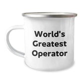 Funny Operator Gifts from Men, World's Greatest Operator Camping Mug for Birthday Unique Gifts - Image 1