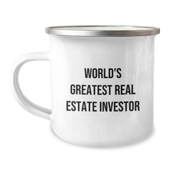 Funny Inspirational Gifts for Real Estate Investor Men from Friends - Camping Mug - Image 1