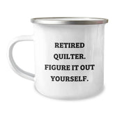Funny Quilter Gifts for Christmas - Quilter Camping Mug Gifts from Friends - Image 1