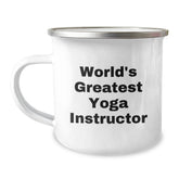 Funny Gifts for Yoga Instructor, World's Greatest Yoga Instructor Camping Mug, Yoga Instructor Gift Valentine's Unique - Image 1