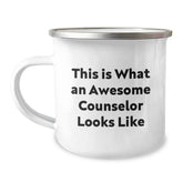 Funny Counselor Gifts from Friends for Counselor Graduation Camping Mug - 'This Is What An Awesome Counselor Looks Like' - Image 1