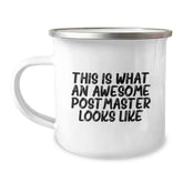 Funny Postmaster Gifts from Friends and Family - This Is What An Awesome Postmaster Looks Like, Camping Mug for Postmaster, Unique Christmas Unique Gifts for Postmaster - Image 1