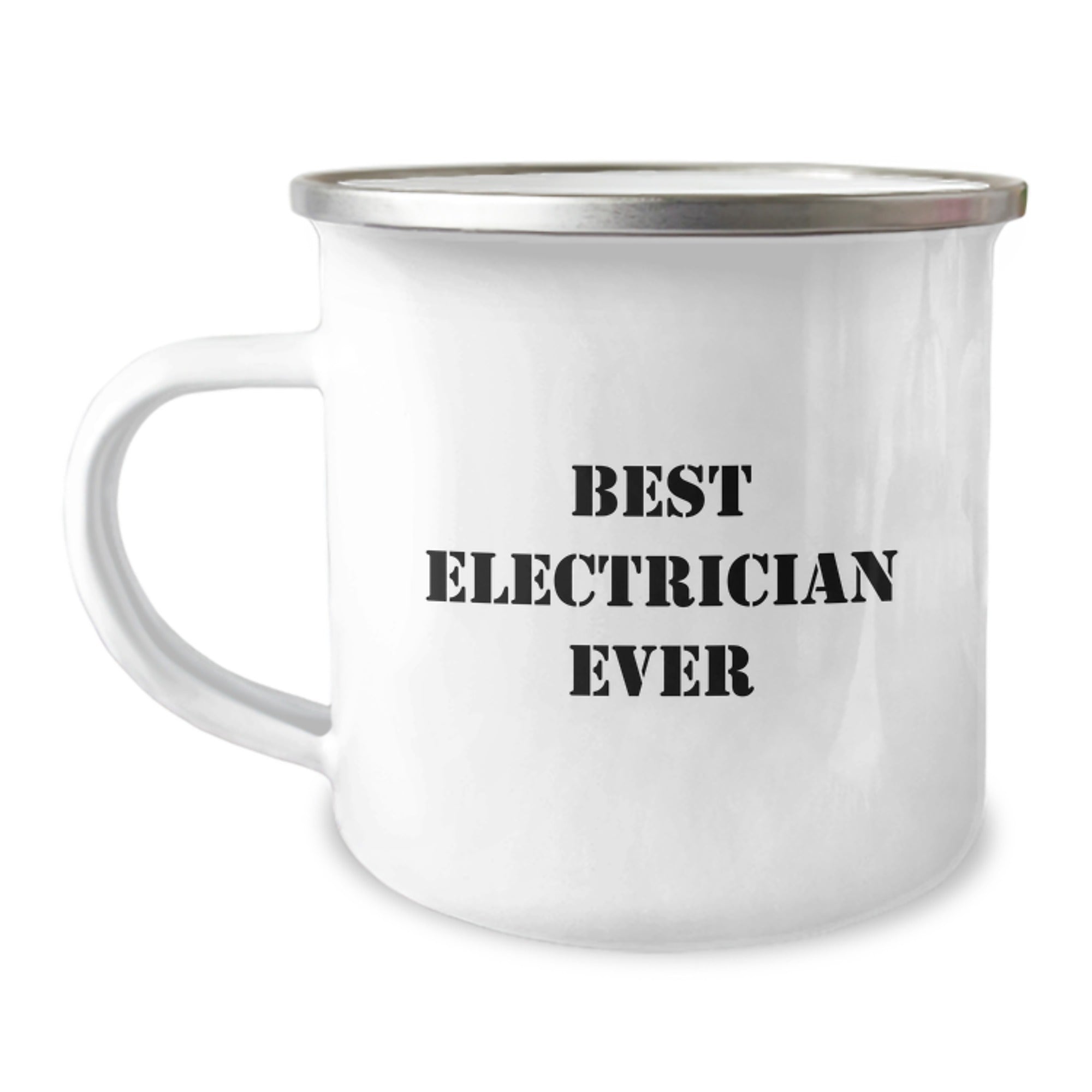Funny Electrician Gifts from Friends Best Electrician Ever 12 oz Camping Mug for Graduation - Image 1