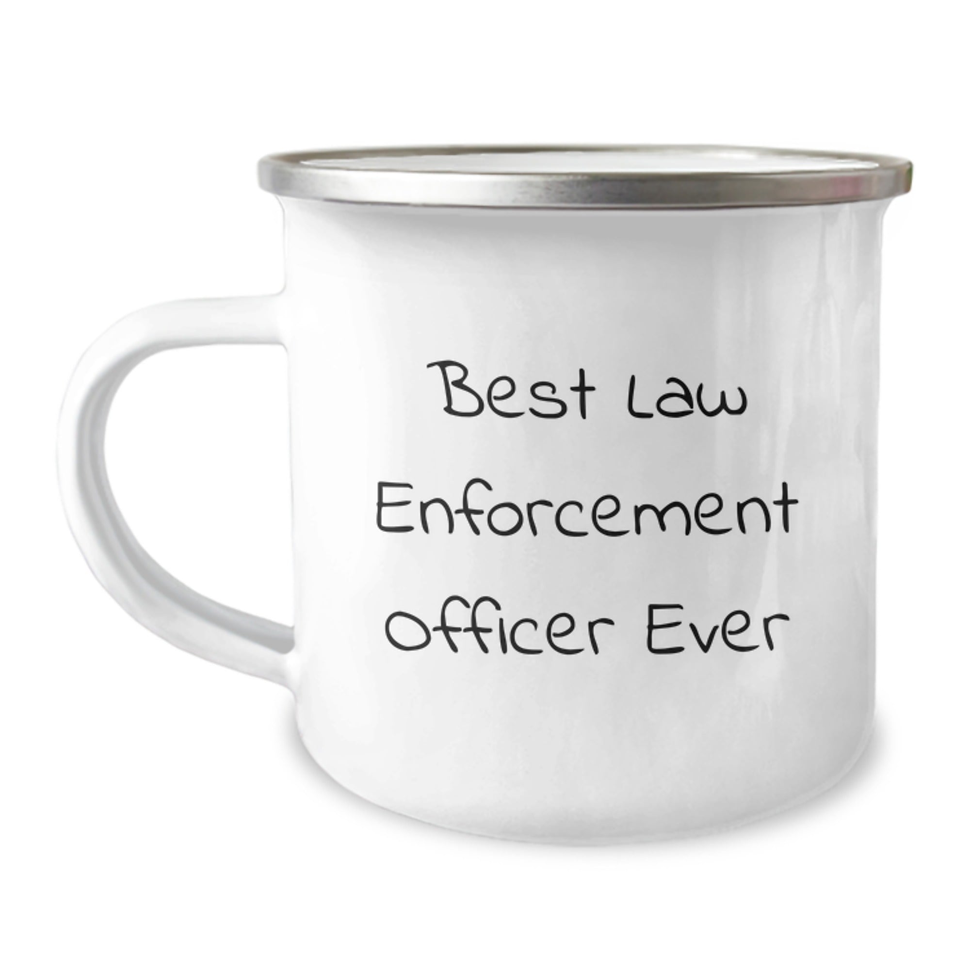 Funny Law Enforcement Officer Gifts for Men, Graduation Unique Gifts from Family, Best Law Enforcement Officer Ever Quote, Camping Mug for Law Enforcement Officer, 12 oz Stainless Steel - Image 1