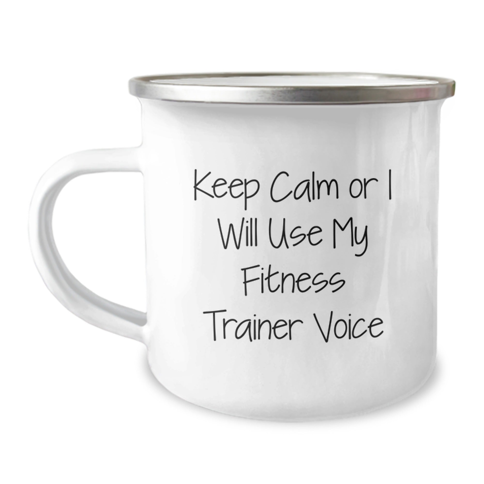 Funny Fitness Trainer Gift from Friends for Men - Keep Calm Or I Will Use My Fitness Trainer Voice Birthday Unique Gifts - Image 1
