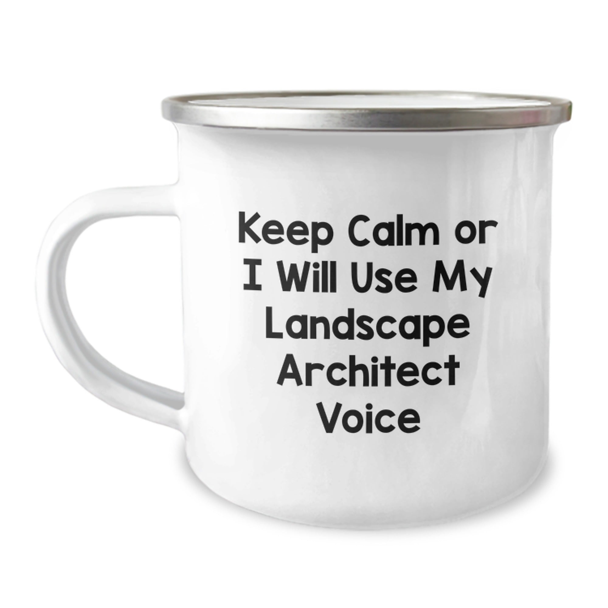 Funny Landscape Architect Camping Mug Gifts from Friends to Family Keep Calm Or I Will Use My Landscape Architect Voice - Image 1