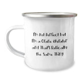 Funny Crane Operator Gifts for Men Christmas Unique Presents from Friends and Family - I'm Not Perfect But I'm A Crane Operator And That's Basically The Same Thing Camping Mug - Image 1