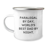 Funny Paralegal Gifts for Men, Best Camping Mug from Dad on Birthday Unique Gifts - Image 1