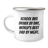 Funny School Bus Driver Gifts from Men, Unique Camping Mugs for School Bus Driver, Best Dad Ever Quote, Christmas Unique Gifts - Image 1