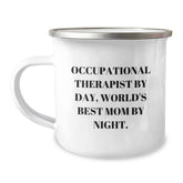 Funny Occupational Therapist Gifts from Mom - World's Best Mom By Night Birthday Unique Gifts for Occupational Therapist Men - Image 1