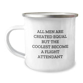 Funny Flight Attendant Camping Mug Gifts for Men from Friends and Family, Birthday Unique Ideas - Image 1