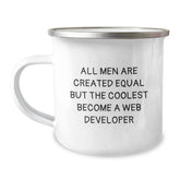 Funny Web Developer Gifts from Men, Valentine's Unique Mugs for Web Developers, Coolest Become A Web Developer Camping Mug - Image 1