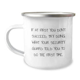 Funny Security Guard Camping Mug Gifts from Friends for Security Guard on Christmas - Image 1