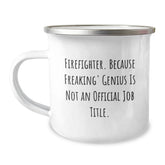 Funny Firefighter Gifts from Men to Firefighter Friends - Christmas Unique Gifts for Firefighters Camping Mug - Image 1