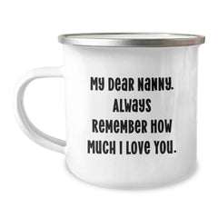 Funny Nanny Gifts, My Dear Nanny. Always Remember How Much I Love You., Unique Birthday Unique Gifts from Family to Nanny, Nanny Camping Mug - Image 1