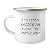 Funny French Bulldog Gifts for Men, French Bulldog Camping Mug from Friend, Valentine's Unique Gifts - Image 1