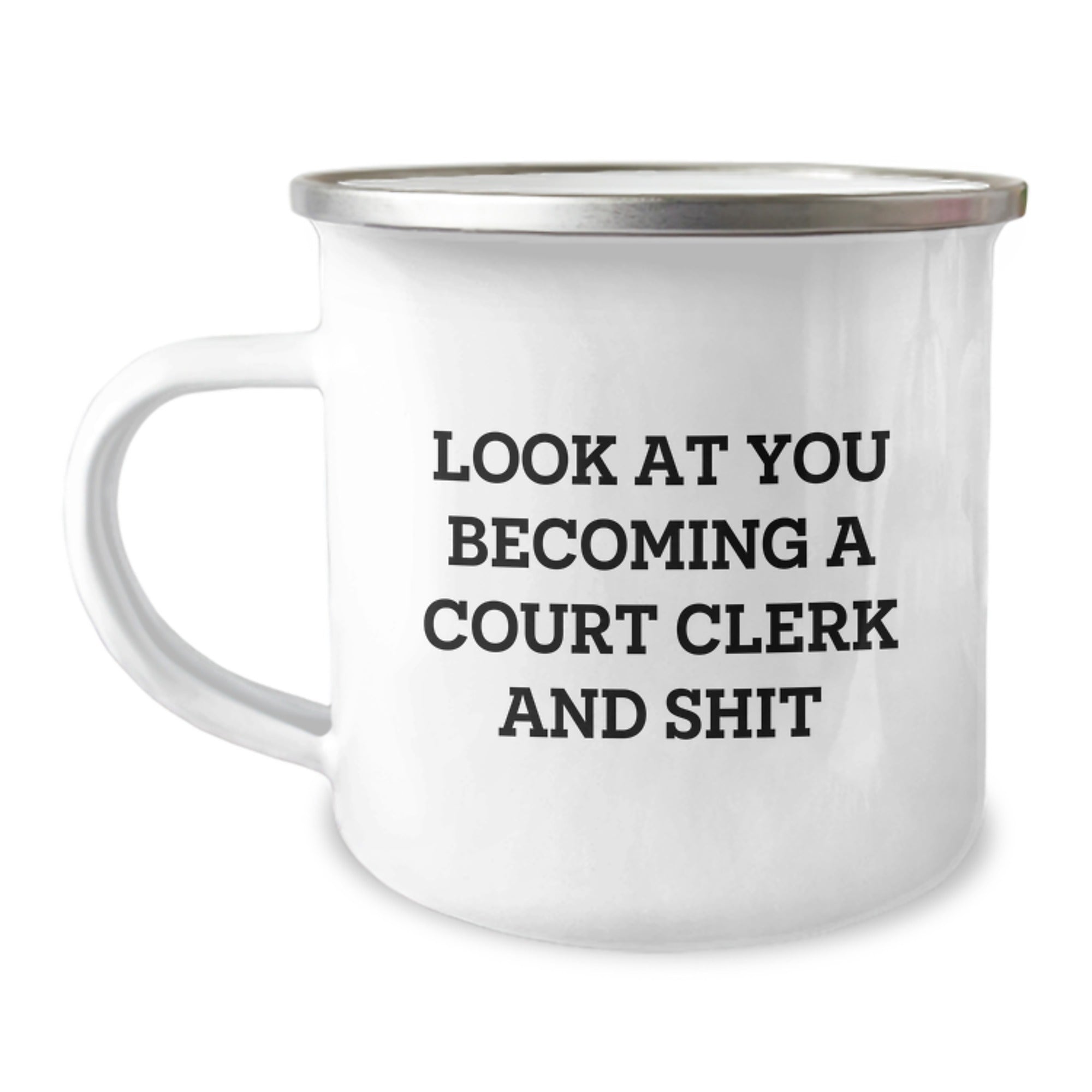 Funny Court Clerk Gifts from Friends for Men Court Clerk Camping Mug - Image 1
