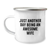 Funny Wife Camping Mug Gifts from Husband, Awesome Wife Quotes, Birthday Unique Gifts for Her - Image 1
