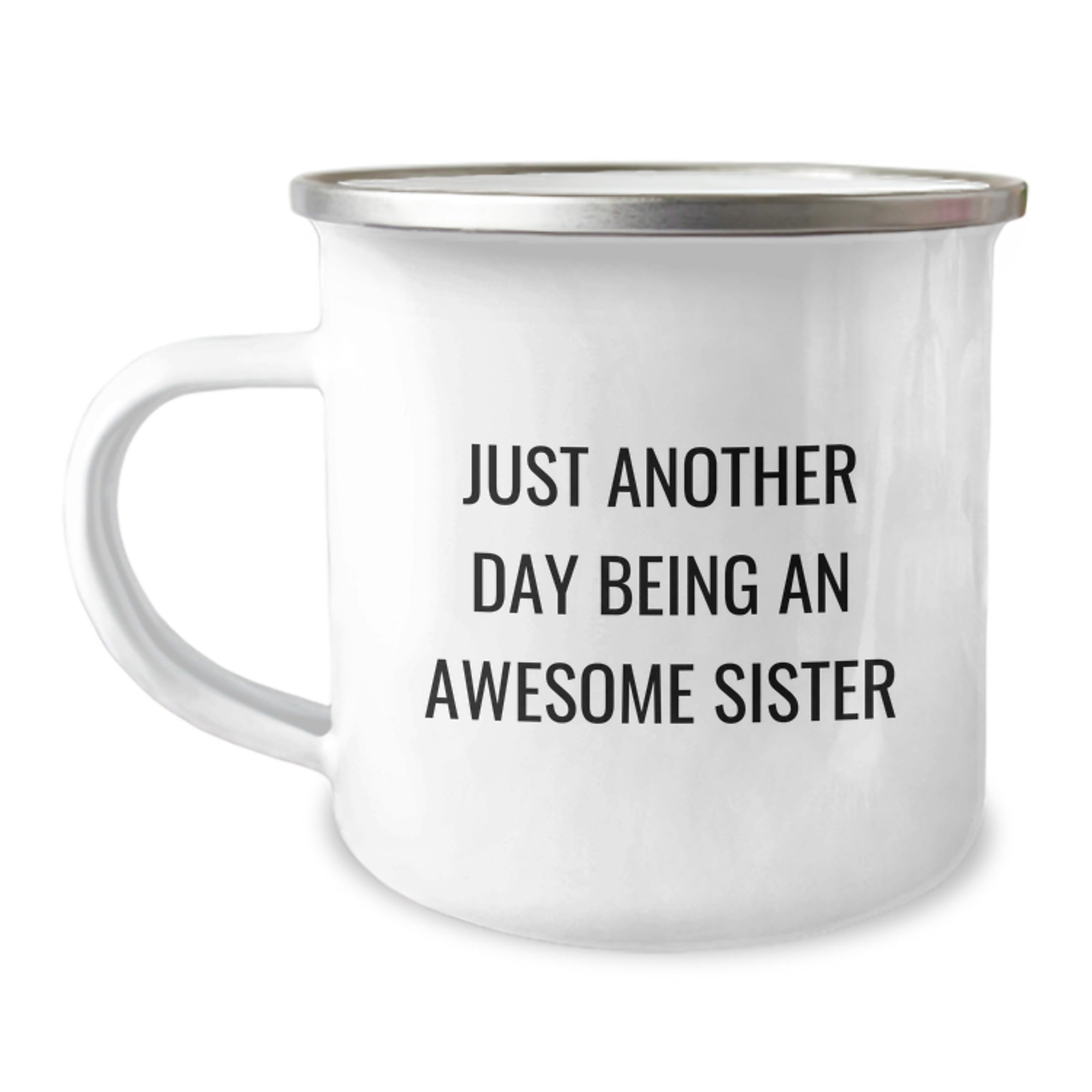 Funny Sister Gifts for Sisters, Sister Christmas Unique Gifts, Camping Mug - Just Another Day Being An Awesome Sister - Image 1