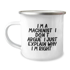 Funny Machinist Gift Ideas - Gifts from Family and Friends for Machinists Birthday Unique Gifts - Machinist Camping Mug - Image 1