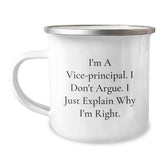 Funny Vice-Principal Gifts from Friends for Men - I Don't Argue, I Just Explain Why I'm Right Christmas Unique Mugs - Image 1