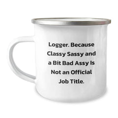 Funny Logger Gifts for Men, Camping Mug, Holiday Unique Christmas Memorable Presents from Friends - Image 1