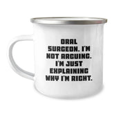 Funny Oral Surgeon Gifts from Friends, Unique Camping Mug for Oral Surgeon, Christmas Unique Gifts for Men - Image 1